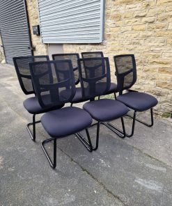 Set of 6 Elite Team Plus Office Meeting Visitor Reception Mesh Ergonomic Chairs